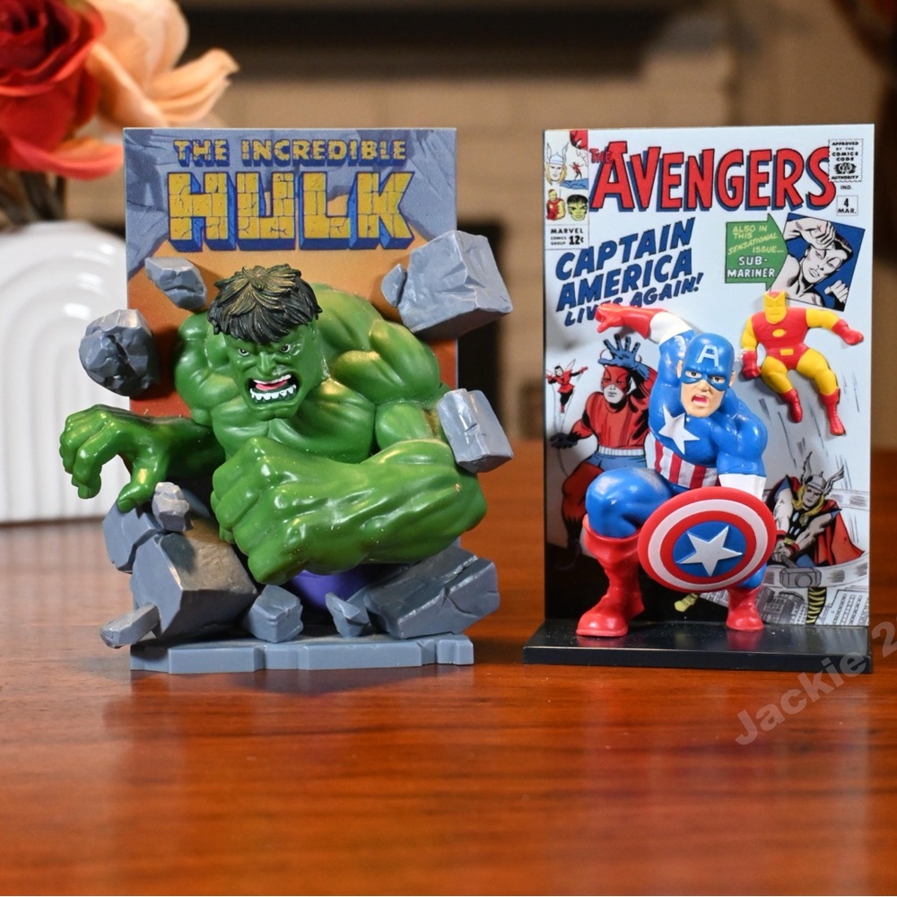 Hulk and Captain America Figurines